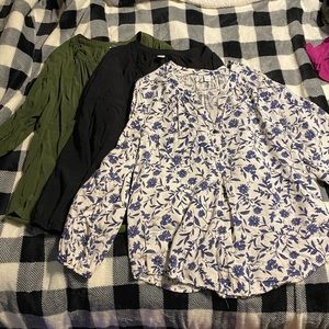 Lot of 3 Old Navy Blouses Size Large